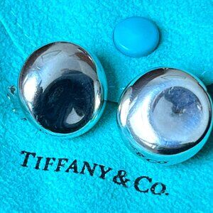 Tiffany Elsa Peretti Sterling Silver Bean Clip-On Earrings PRICED TO SELL